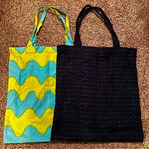 Marimekko Cotton Tote Bags- Set of 2